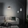 cagü: Design Bogenlampe LUXX Chrom gebürstet mit Marmorfuß Produktbild-Vorschau 1