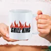 Huuraa Kaffeetasse Grill King Flammen 330ml Weiß Keramik Produktbild-Vorschau 3