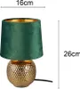 Stolní lampa SOPHIA zelená/zlatá keramická základna a Náhled obrázku produktu 8