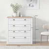 Kommode BOLTON aus Massivholz in weiß/braun, Sideboard mit Produktbild-Vorschau 6