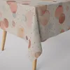 SCHÖNER LEBEN. Tischdecke weiß mit Kreisen Aquarell-Tupfen Produktbild-Vorschau 1