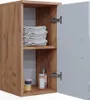 Skříňka do koupelny Vicco Irma Bílý vysoký lesk/zlatý dub Náhled obrázku produktu 6