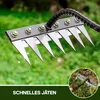 set di 2 rastrelli per erbacce a 5 denti, zappa da giardino Anteprima dell’immagine prodotto 4