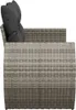 vidaXL Gartensofa 2-Sitzer mit Kissen Grau Poly Rattan Produktbild-Vorschau 5