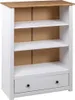 vidaXL Regál na knihy biely 80 x 35 x 110 cm Masívne drevo Náhľad obrázku produktu 4