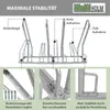 Fahrradständer für 4 Fahrräder 140x40x83 cm Stahl Produktbild-Vorschau 4
