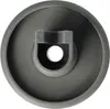 A close-up view of a single gray dishwasher basket wheel. Produktbild-Vorschau