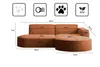 A diagram showing the dimensions of a sectional sofa. Produktbild-Vorschau