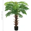 Möbel Künstliche Palme Cycas mit Topf 140 cm Grün - Produktbild-Vorschau 6