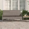A three-seater garden bench with cushions on a paved patio in front of a building with large windows. Anteprima dell’immagine prodotto