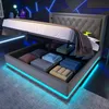 A modern bedroom with a bed that has storage and LED lighting. Anteprima dell’immagine prodotto