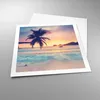 Poster - Poster ohne Rahmen - Meer Strand Palme - 60x60 cm Produktbild-Vorschau 3