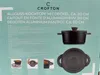 The image shows the packaging of a Crofton pot with text and product images. Produktbild-Vorschau