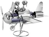 BRUBAKER portabottiglie aeroplano con pilota e co-pilota Anteprima dell’immagine prodotto 4