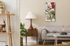 Wohnzimmer-Bild Leinwand Uhr Geräuschlos 30x60 Gemälde Produktbild-Vorschau 3