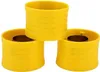 Three yellow corn kernel strippers are arranged in a pyramid formation against a white background. Produktbild-Vorschau