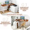 COSTWAY Biurko w kształcie litery L ze stacją ładującą, Podgląd zdjęcia produktu 4