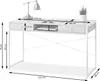 A diagram showing the dimensions of a desk. Voir les images du produit