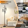 A collage showing a floor lamp in a living room setting and other room scenes. Podgląd zdjęcia produktu