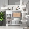BEALIFE Opbouwkast 90x40x82 cm met kinderslot | Witte kast Productafbeelding-voorbeeld 3
