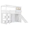 Kinder-Etagenbett mit Rutsche & Schrank – 3-in-1 Design mit Produktbild-Vorschau 16