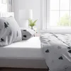 Kuschelige Fleece Bettwäsche 200x220 cm Winter Weiß Grün Produktbild-Vorschau 3