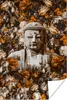 MuchoWow® Poster Buddha - Gesicht - Blumen 20x30 cm - Produktbild-Vorschau 1