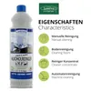A bottle of cleaning product with accompanying feature icons and text. Produktbild-Vorschau
