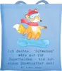 Mr. & Mrs. Panda Tote Bag Snowboarden Zauber - Sky Blue - Produktbild-Vorschau 1