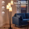 COSTWAY 4-flammige Stehlampe 160cm mit Fußschalter, Produktbild-Vorschau 3