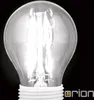 A close-up studio shot of a clear LED light bulb with a white base against a black background. The brand logo 'orion' is visible in the bottom right corner. Anteprima dell’immagine prodotto