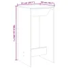 vidaXL Bartisch Grau Sonoma 51x50x103,5 cm Holzwerkstoff Produktbild-Vorschau 7