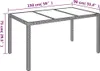 vidaXL Gartentisch mit Glasplatte Schwarz 150x90x75 cm Poly Produktbild-Vorschau 7
