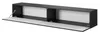 A black TV media console with two front-opening doors, each with a ribbed texture. Produktbild-Vorschau