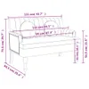 Lavice s polštáři 113 x 64,5 x 75,5 cm textil Tmavě šedá Náhled obrázku produktu 9