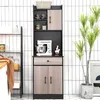 COSTWAY Armadio da cucina in legno da 180 cm con cassetto, Anteprima dell’immagine prodotto 2