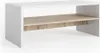 A white and wood coffee table with a shelf. Anteprima dell’immagine prodotto