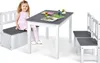 GOPLUS Kindertisch mit Stühlen holz, 4-teiliges Tisch- und Produktbild-Vorschau 1