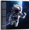 DEQORI Glasbild Echtglas 50x50 cm 'Schwebender Kosmonaut' Produktbild-Vorschau 1