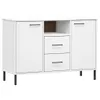 Sideboard OSLO mit Metallbeinen Weiß 113x40x77 cm Produktbild-Vorschau 1