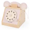 Drewniany telefon retro - pastelowy róż Podgląd zdjęcia produktu 1