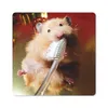 MuchoWow® Mauspad Mousepad Hamster beim Zähneputzen 20x20 Produktbild-Vorschau 1