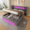 Polsterbett 180x200 cm mit LED, Bettkasten & USB – Samtbett Produktbild-Vorschau 9