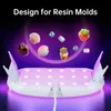 A UV resin lamp with various resin-made charms floating above it. Produktbild-Vorschau
