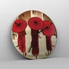 Wanduhr - Rund - Glasuhr - Bhutan Regenschirm Rot - 30x30cm Produktbild-Vorschau 4