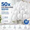 50x balóny balóny balón vzduch, hélium biela svadobná Náhľad obrázku produktu 6