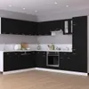 vidaXL Kühlumbauschrank Lyon Schwarz 60x57x207 cm Produktbild-Vorschau 3