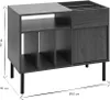 Miliboo - Dunkles Holz Vinyl-Aufbewahrungsbuffet mit Produktbild-Vorschau 7