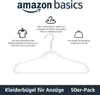 Amazon Basics zamatové vešiaky na obleky, úzke, slonovinová Náhľad obrázku produktu 2