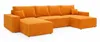 ANMIL Hoekbank in U-vorm, model LAGOS, afmetingen 370 x 94 Productafbeelding-voorbeeld 1
